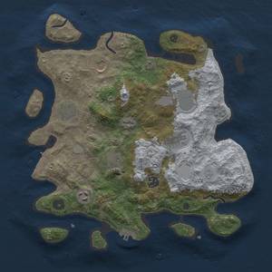 Thumbnail Rust Map: Procedural Map, Size: 3500, Seed: 2349596, 14 Monuments