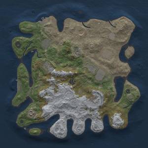 Thumbnail Rust Map: Procedural Map, Size: 3500, Seed: 1314781737, 15 Monuments