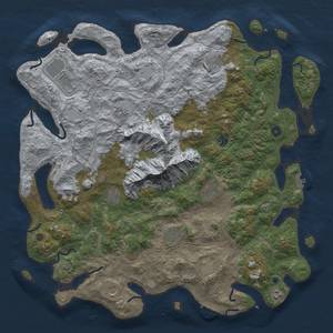 Thumbnail Rust Map: Procedural Map, Size: 5000, Seed: 991240, 19 Monuments