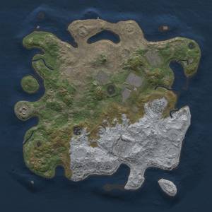 Thumbnail Rust Map: Procedural Map, Size: 3500, Seed: 1830099911, 14 Monuments