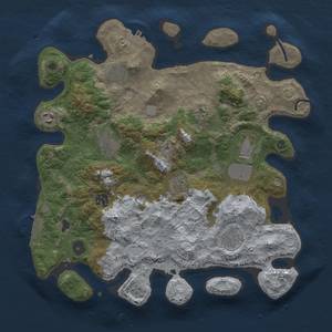 Thumbnail Rust Map: Procedural Map, Size: 3700, Seed: 54326546, 16 Monuments