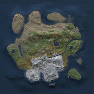 Thumbnail Rust Map: Procedural Map, Size: 2500, Seed: 1277034264, 6 Monuments