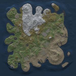 Thumbnail Rust Map: Procedural Map, Size: 4000, Seed: 962648585, 17 Monuments