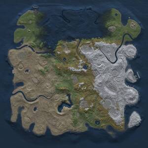 Thumbnail Rust Map: Procedural Map, Size: 4500, Seed: 1426540060, 17 Monuments