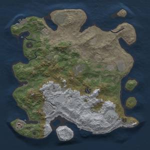 Thumbnail Rust Map: Procedural Map, Size: 3500, Seed: 855504350, 15 Monuments