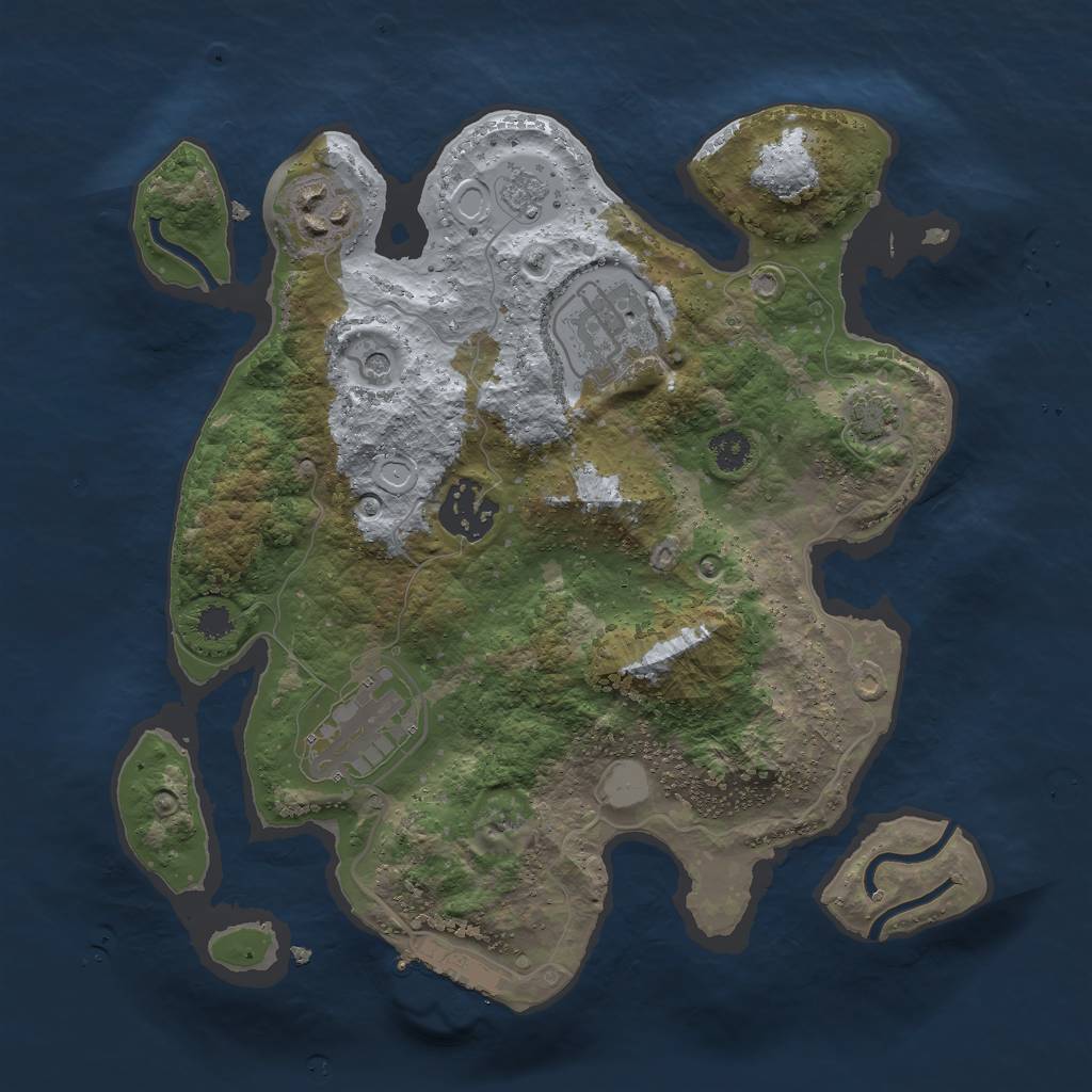 Rust Map: Procedural Map, Size: 2800, Seed: 818827743, 10 Monuments