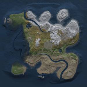 Thumbnail Rust Map: Procedural Map, Size: 2500, Seed: 829801, 10 Monuments