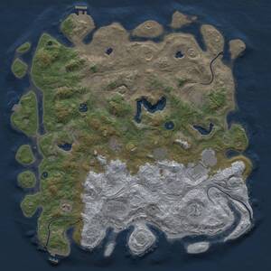 Thumbnail Rust Map: Procedural Map, Size: 4500, Seed: 360690882, 16 Monuments