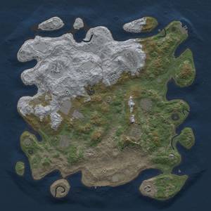 Thumbnail Rust Map: Procedural Map, Size: 4000, Seed: 2081489667, 16 Monuments