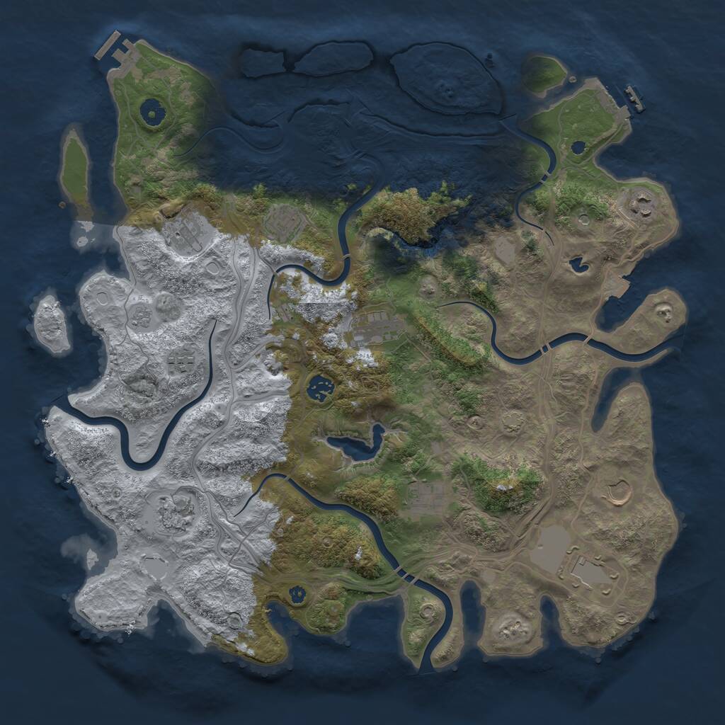 Rust Map: Procedural Map, Size: 4250, Seed: 808, 16 Monuments