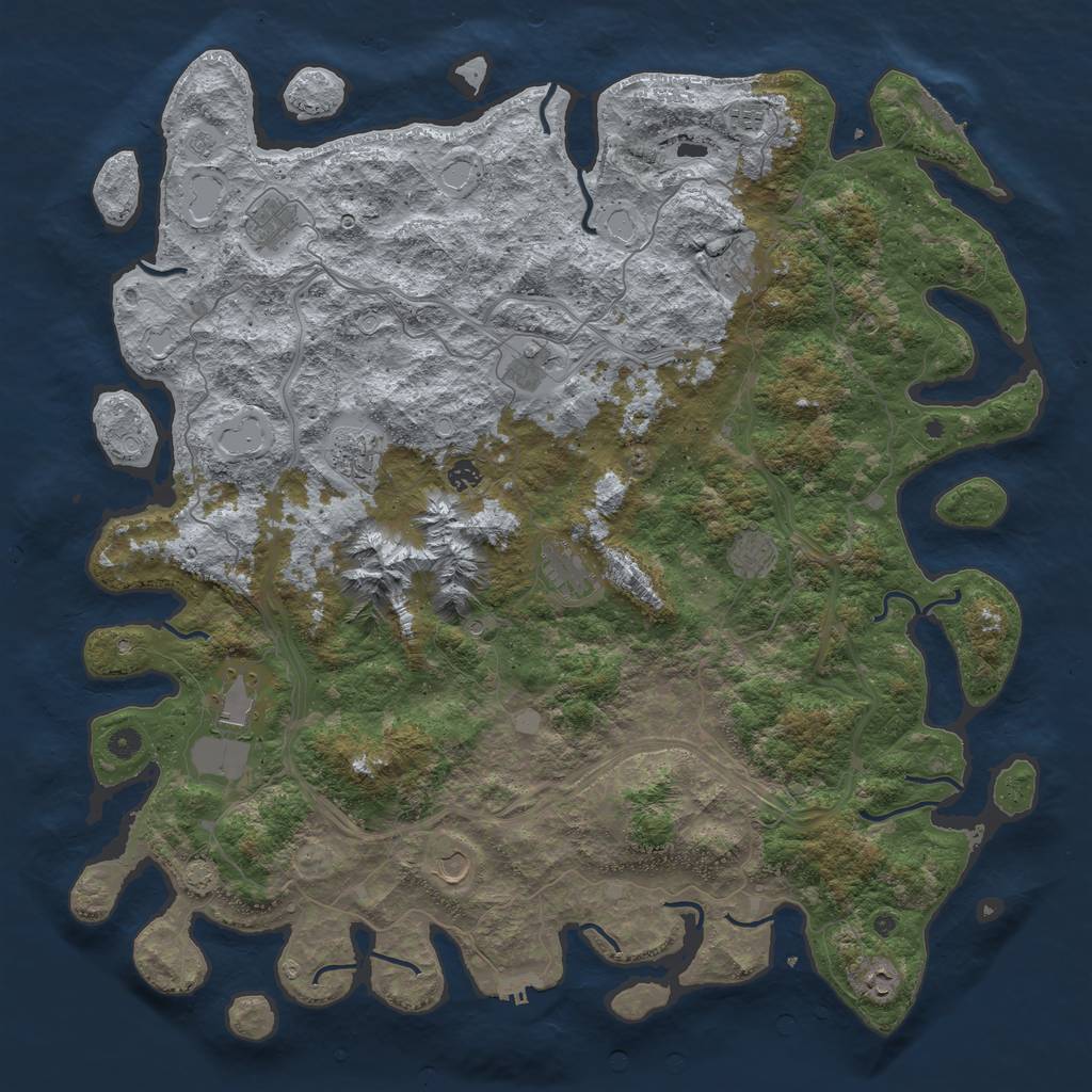 Rust Map: Procedural Map, Size: 5200, Seed: 458798, 18 Monuments