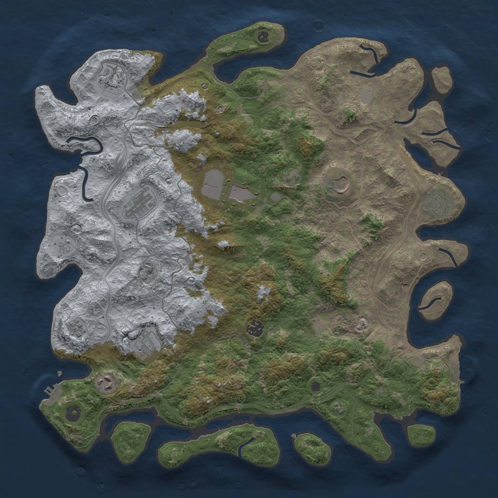 Rust Map: Procedural Map, Size: 4500, Seed: 5892979, 16 Monuments