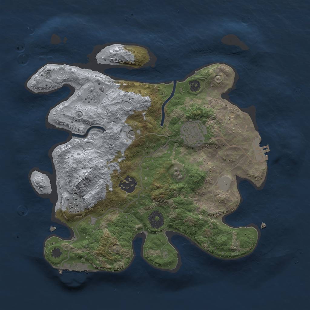 Rust Map: Procedural Map, Size: 2800, Seed: 142269667, 10 Monuments