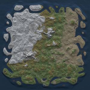 Thumbnail Rust Map: Procedural Map, Size: 6000, Seed: 69279825, 18 Monuments