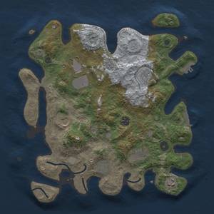 Thumbnail Rust Map: Procedural Map, Size: 3500, Seed: 2010499375, 15 Monuments