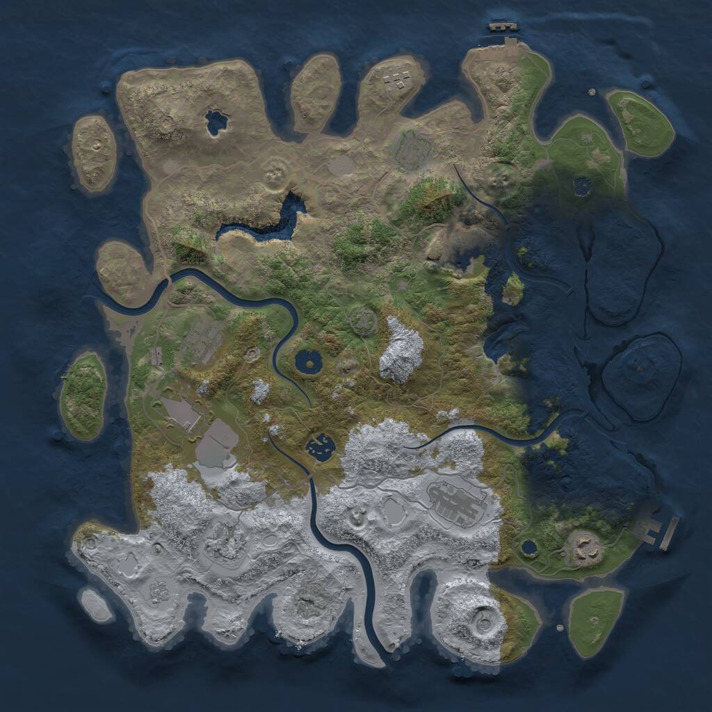 Rust Map: Procedural Map, Size: 4000, Seed: 230159999, 15 Monuments