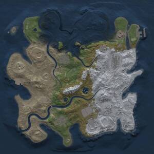 Thumbnail Rust Map: Procedural Map, Size: 3500, Seed: 279838812, 15 Monuments