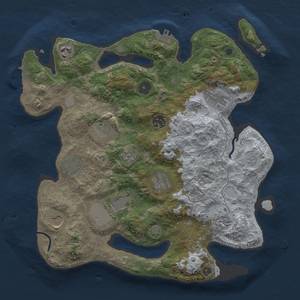 Thumbnail Rust Map: Procedural Map, Size: 3500, Seed: 791495991, 17 Monuments