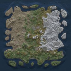 Thumbnail Rust Map: Procedural Map, Size: 4500, Seed: 848202462, 18 Monuments