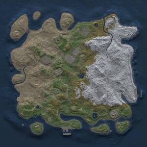 Thumbnail Rust Map: Procedural Map, Size: 3800, Seed: 1097583358, 15 Monuments