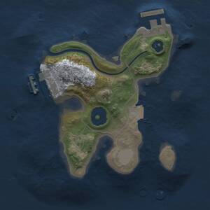 Thumbnail Rust Map: Procedural Map, Size: 1800, Seed: 3486489, 3 Monuments