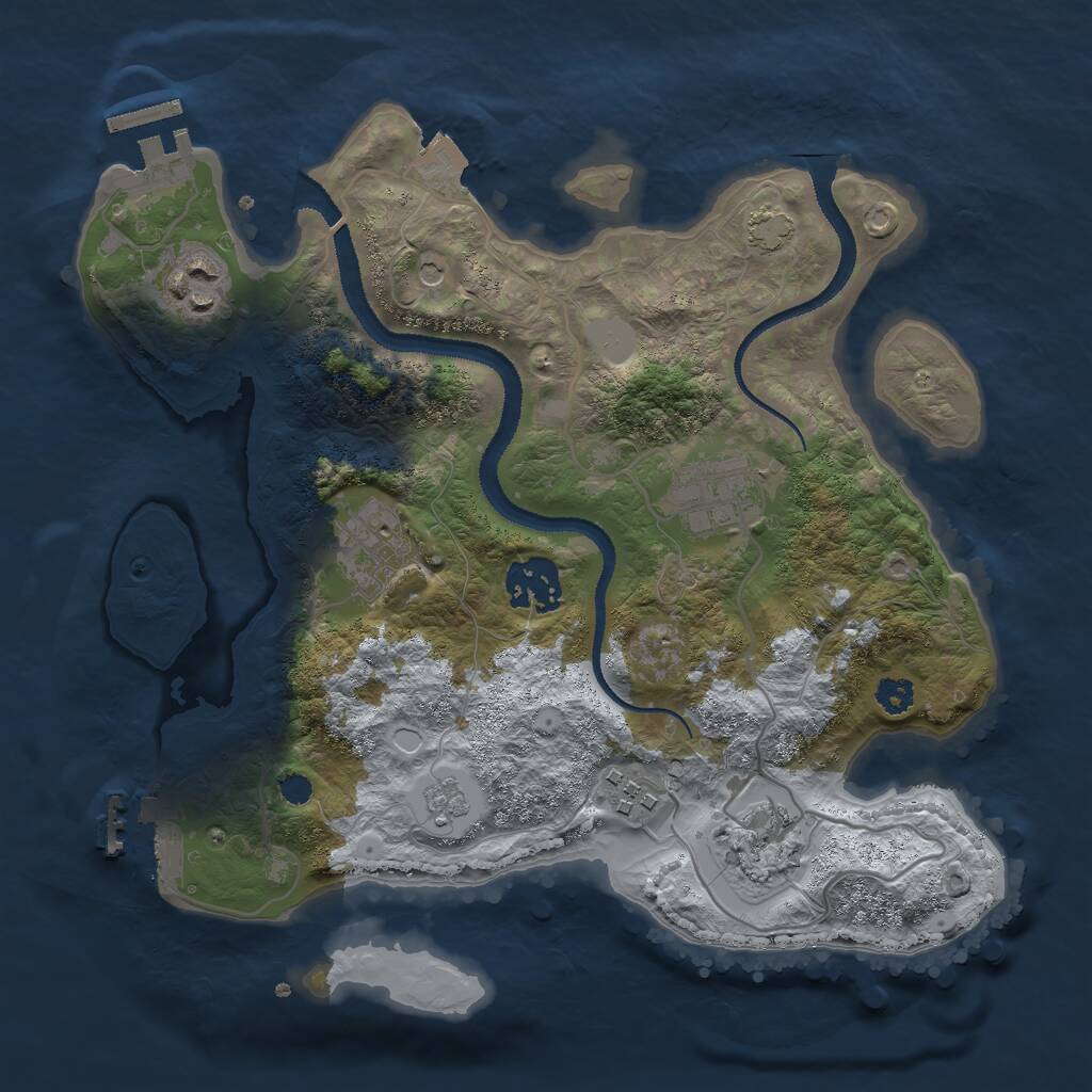 Rust Map: Procedural Map, Size: 2888, Seed: 69426, 12 Monuments