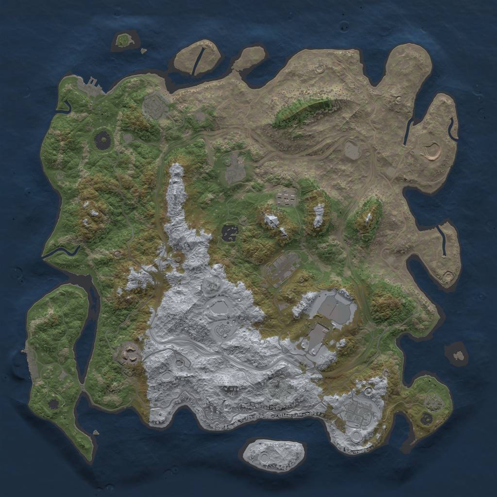Rust Map: Procedural Map, Size: 4253, Seed: 1752066997, 16 Monuments