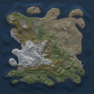 Thumbnail Rust Map: Procedural Map, Size: 3500, Seed: 88364247, 15 Monuments