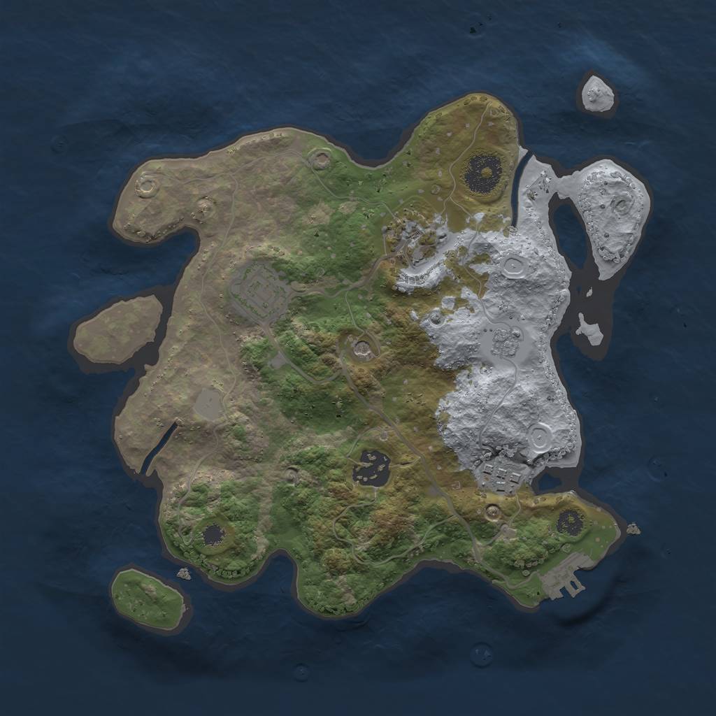 Rust Map: Procedural Map, Size: 2800, Seed: 157, 10 Monuments