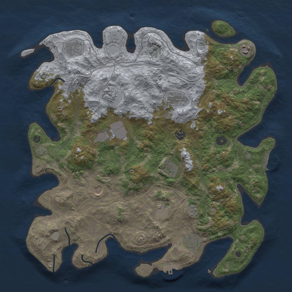 Rust Map: Procedural Map, Size: 4250, Seed: 452023, 18 Monuments