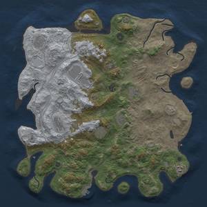 Thumbnail Rust Map: Procedural Map, Size: 4250, Seed: 1784590302, 19 Monuments