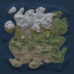 Thumbnail Rust Map: Procedural Map, Size: 3600, Seed: 10605, 16 Monuments