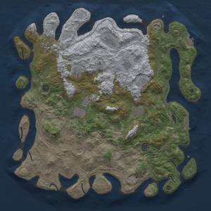 Thumbnail Rust Map: Procedural Map, Size: 4500, Seed: 96056459, 18 Monuments