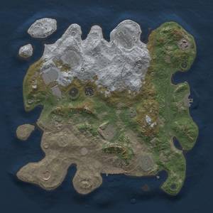 Thumbnail Rust Map: Procedural Map, Size: 3500, Seed: 689283085, 16 Monuments