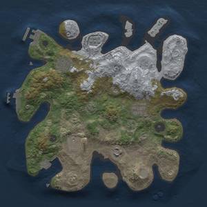 Thumbnail Rust Map: Procedural Map, Size: 3000, Seed: 80982745, 13 Monuments