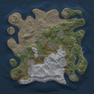Thumbnail Rust Map: Procedural Map, Size: 3500, Seed: 1368676338, 16 Monuments