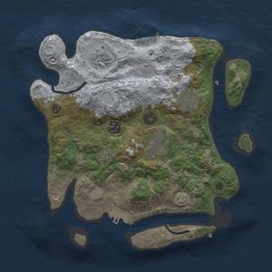 Thumbnail Rust Map: Procedural Map, Size: 3000, Seed: 24500, 10 Monuments