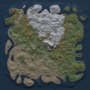 Thumbnail Rust Map: Procedural Map, Size: 5000, Seed: 64926, 18 Monuments