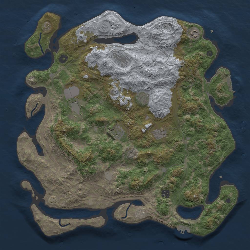 Rust Map: Procedural Map, Size: 4250, Seed: 75925678, 15 Monuments