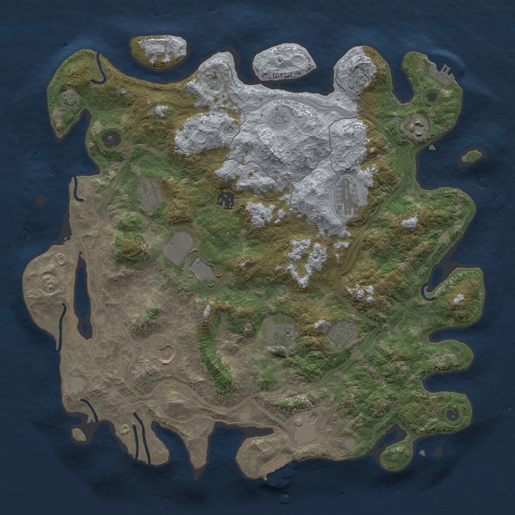 Rust Map: Procedural Map, Size: 4250, Seed: 764420254, 17 Monuments