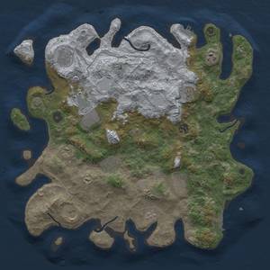 Thumbnail Rust Map: Procedural Map, Size: 4000, Seed: 899521677, 17 Monuments