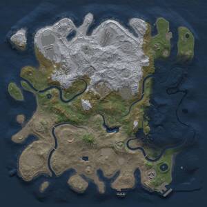 Thumbnail Rust Map: Procedural Map, Size: 4000, Seed: 899521677, 16 Monuments