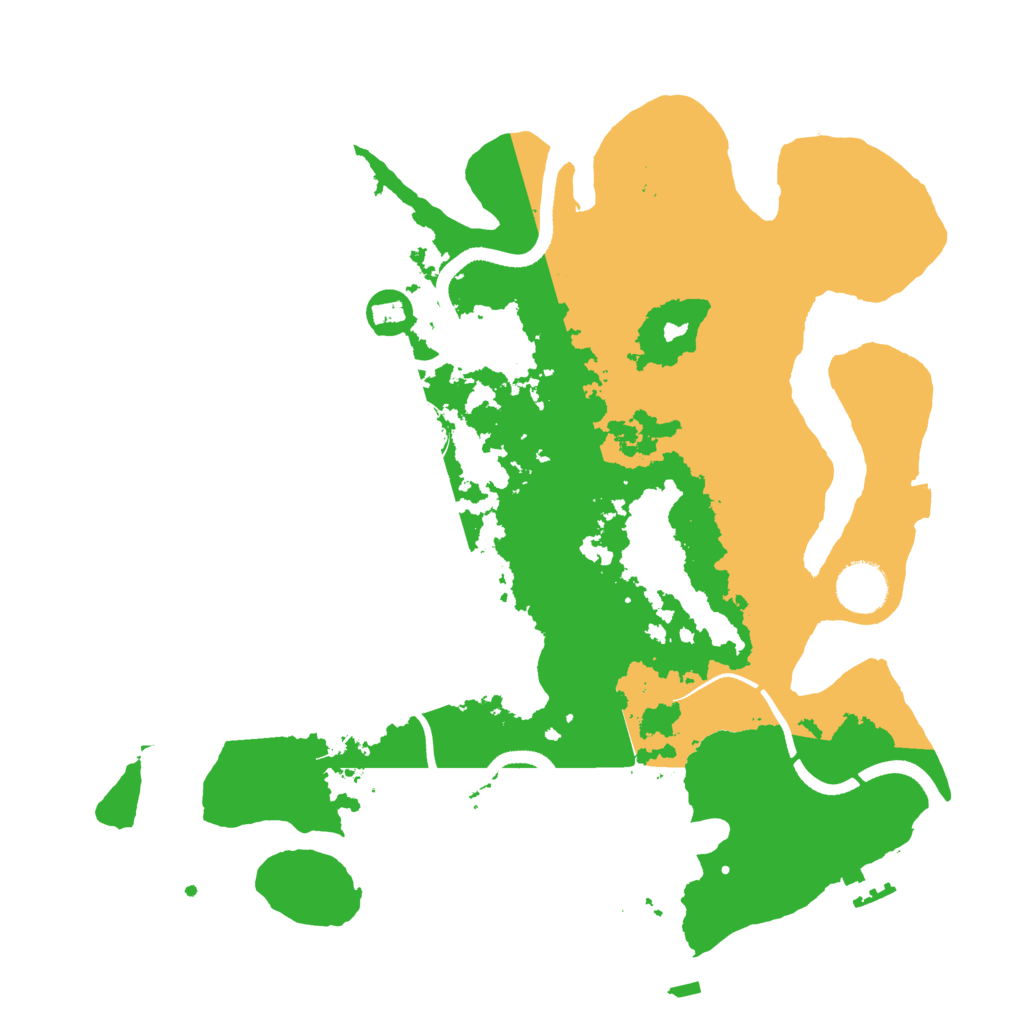 Biome Rust Map: Procedural Map, Size: 3500, Seed: 392095