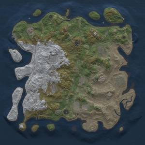 Thumbnail Rust Map: Procedural Map, Size: 4250, Seed: 893327565, 16 Monuments