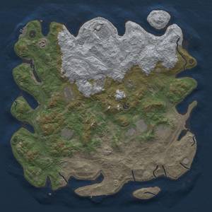 Thumbnail Rust Map: Procedural Map, Size: 4500, Seed: 482455, 17 Monuments