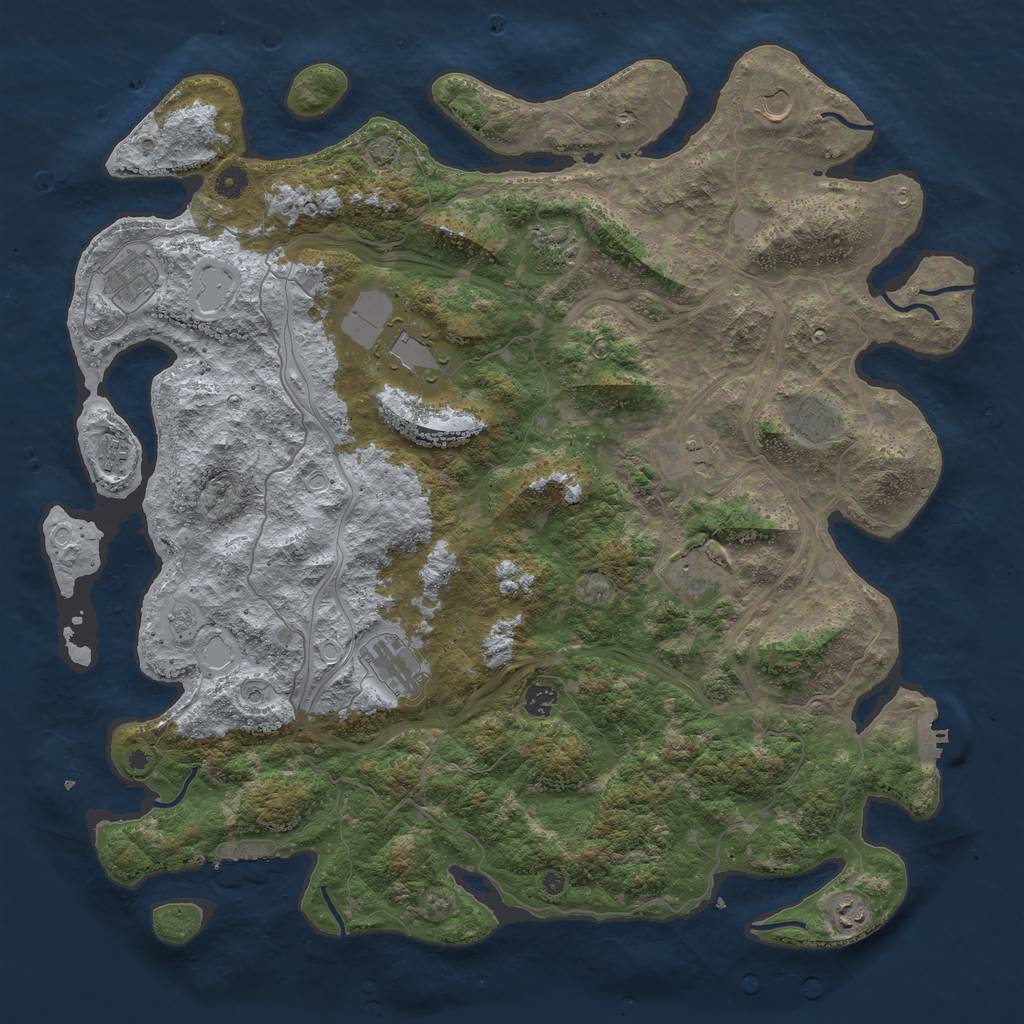 Rust Map: Procedural Map, Size: 4750, Seed: 1716106359, 18 Monuments