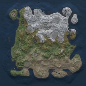 Thumbnail Rust Map: Procedural Map, Size: 3500, Seed: 1484206786, 15 Monuments