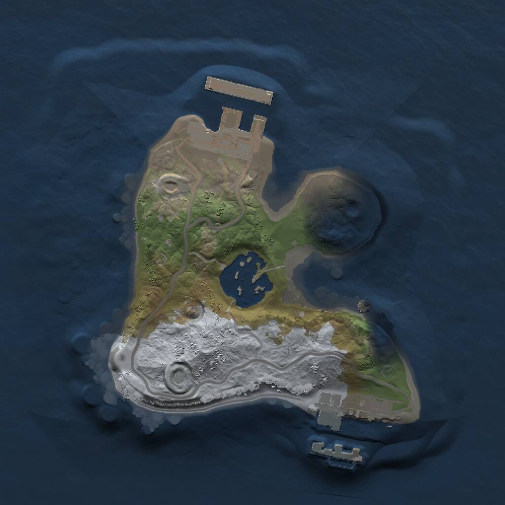 Rust Map: Procedural Map, Size: 1500, Seed: 1013546, 4 Monuments