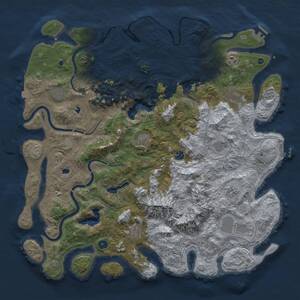 Thumbnail Rust Map: Procedural Map, Size: 5000, Seed: 1883, 16 Monuments