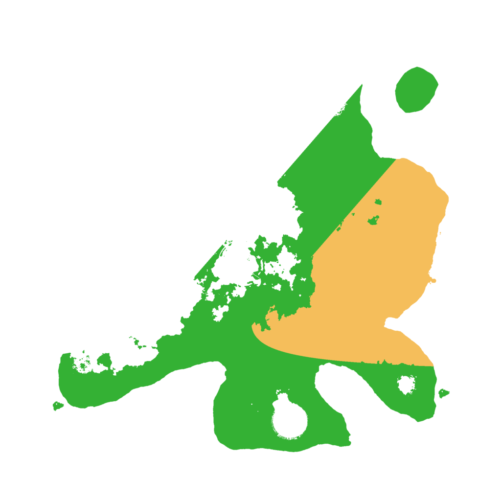 Biome Rust Map: Procedural Map, Size: 2500, Seed: 190266127